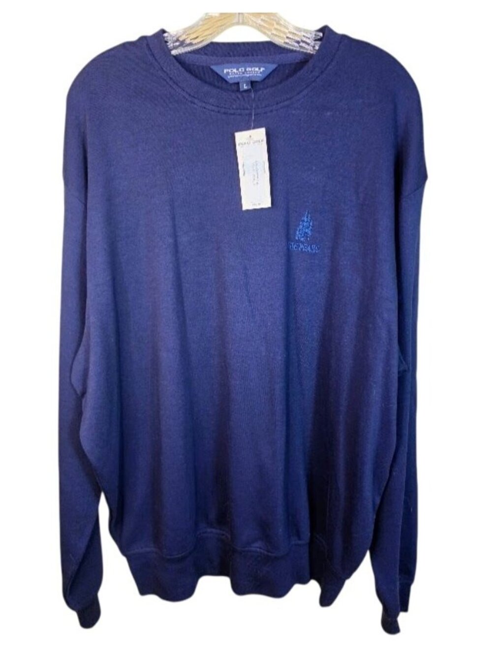 NWT Polo Golf Ralph Lauren The Peaks Pima Cotton Sweatshirt Mens L Navy